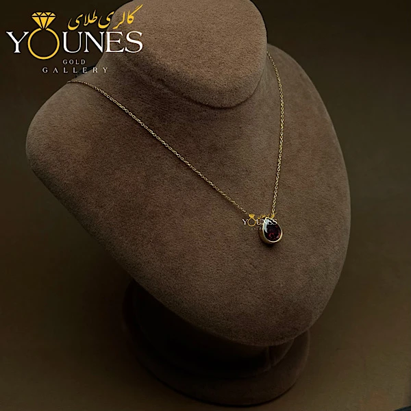 گردنبند طلا سواروسکی اشکی عقیق